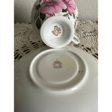 Load image into Gallery viewer, Bone China Teacup &amp; Saucer Pink Wild Rose Made in England
