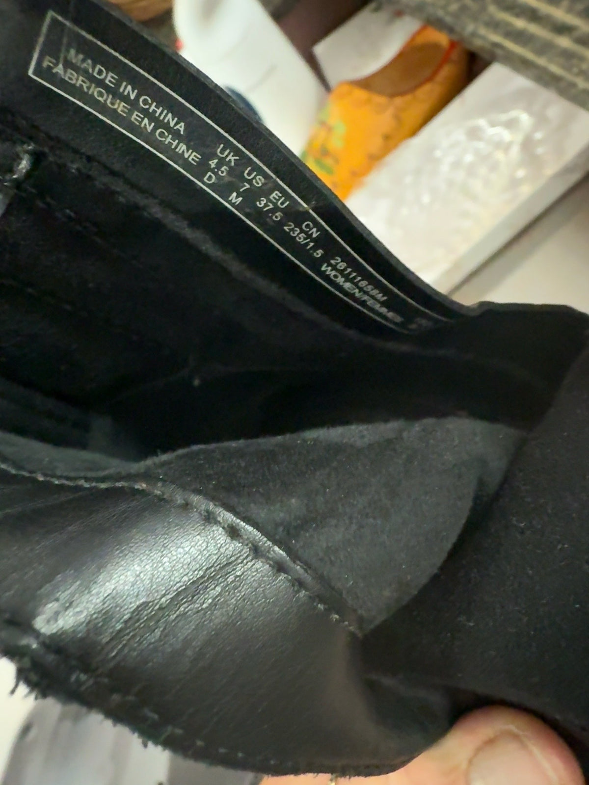 Clarks Tamitha Key Black Suede Leather Ankle Boots Women’s 7 M