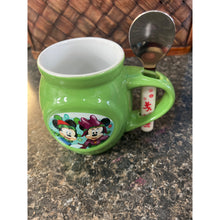 Load image into Gallery viewer, Vintage Disney Mickey &amp; Minnie mug and Spoon Set
