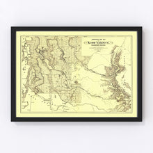Load image into Gallery viewer, Vintage Map of King County, Washington 1888
