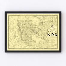 Load image into Gallery viewer, Vintage Map of King County, Washington 1894
