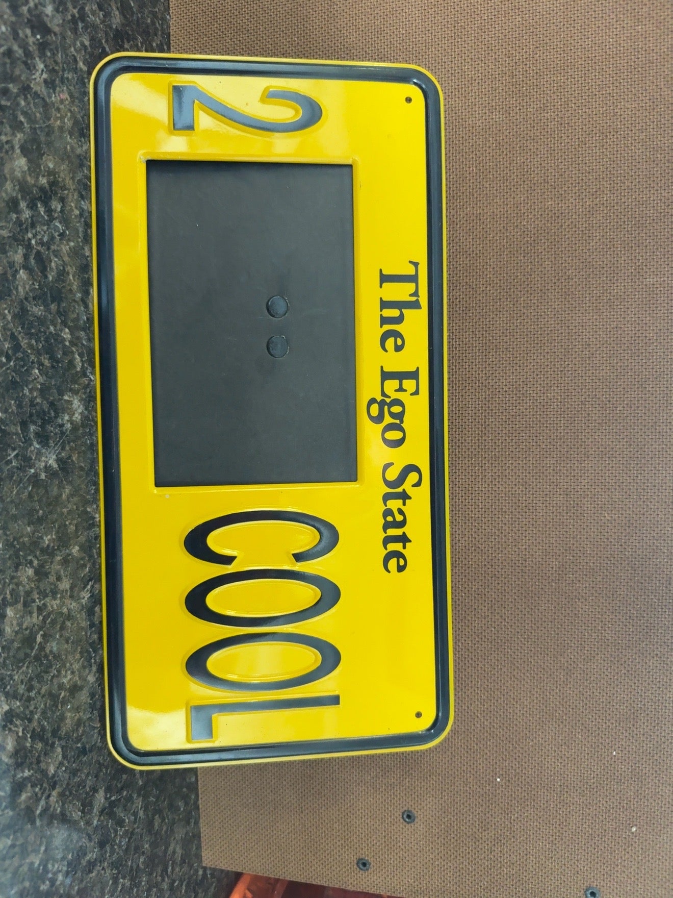 BURNS OF BOSTON “THE EGO STATE – 2 COOL” LICENSE PLATE PHOTO FRAME