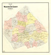 Load image into Gallery viewer, Vintage Map of Washington County, Georgia 1897
