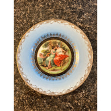 Load image into Gallery viewer, Antique Victoria China Czechoslovakia Collectable 6-1/2” Plate Depicting Dianna &amp; Callisto Angels trimmed with 22cm Gold
