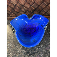 Load image into Gallery viewer, Vintage Cobolt Blue Murano Hand Blown Ashtray
