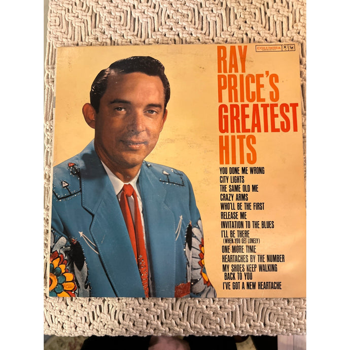 1961 Ray Price, Ray Price's Greatest Hits, Columbia CL 1566 Vinyl Album Record LP