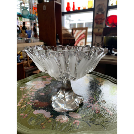 Vintage Mikasa Satin Footed Tulip Bowl