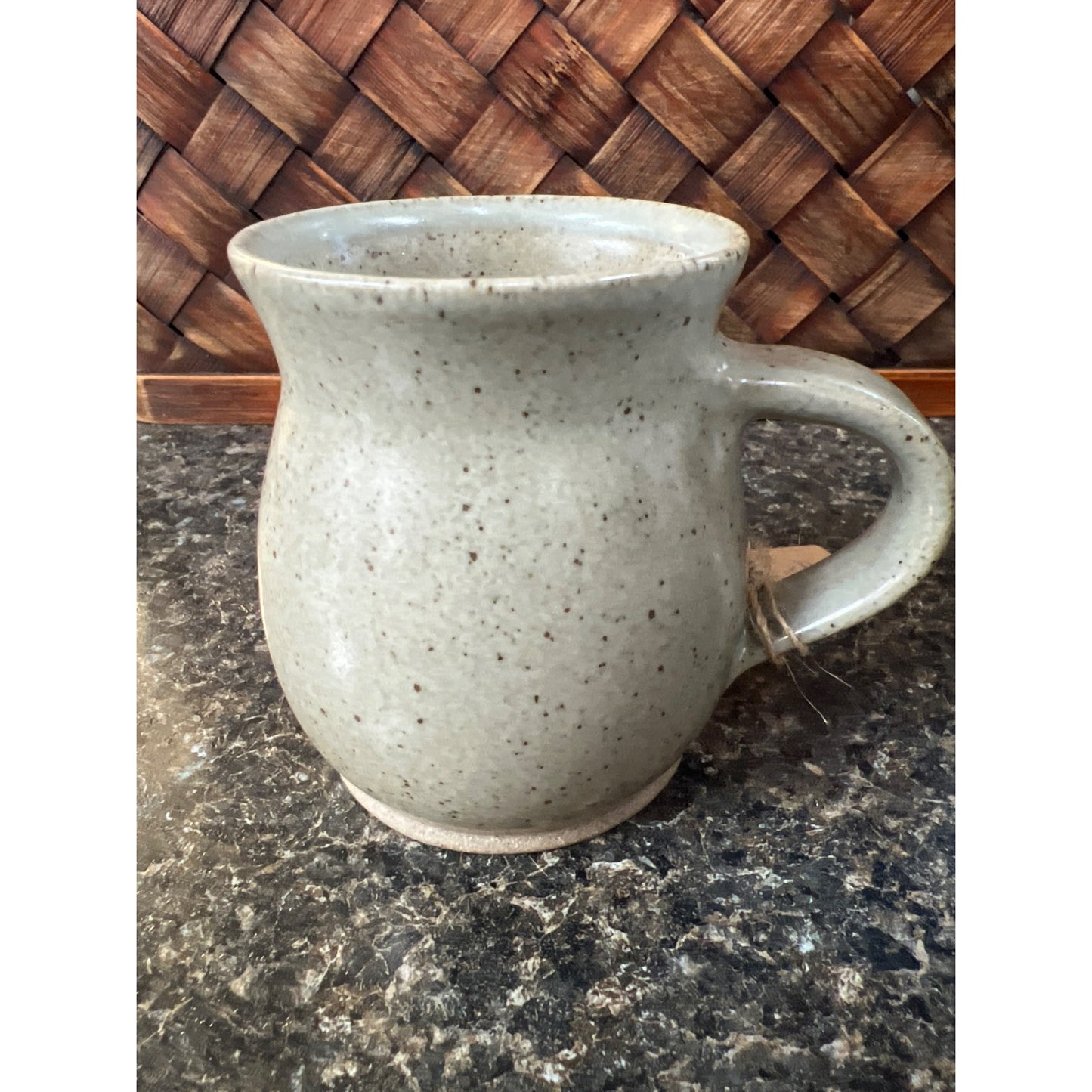 Coly Ford Fayre Stoneware Mug signed in Earthy Green and Beige