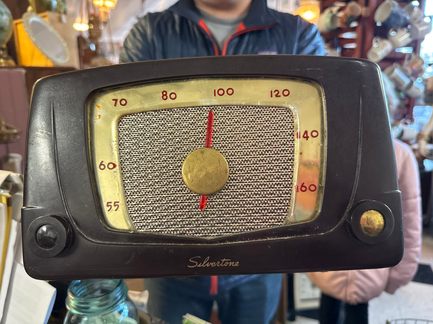 This is a vintage Silvertone 5 tube AM radio from 1951.