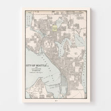 Load image into Gallery viewer, Vintage Map of Seattle, Washington 1901
