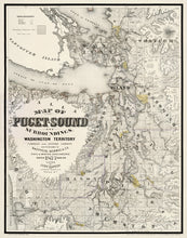 Load image into Gallery viewer, Vintage Map of Seattle, Washington 1877
