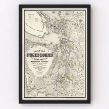 Load image into Gallery viewer, Vintage Map of Seattle, Washington 1877
