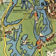 Load image into Gallery viewer, Vintage Map of Seattle, Washington 1936

