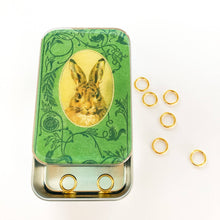 Load image into Gallery viewer, Firefly Notes - Bunny notions tin, stitch marker tin: Small
