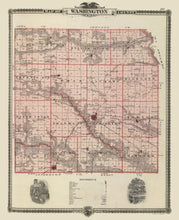 Load image into Gallery viewer, Vintage Map of Washington County, Iowa 1875

