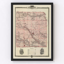Load image into Gallery viewer, Vintage Map of Washington County, Iowa 1875
