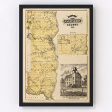 Load image into Gallery viewer, Vintage Map of Washington County, Minnesota 1874
