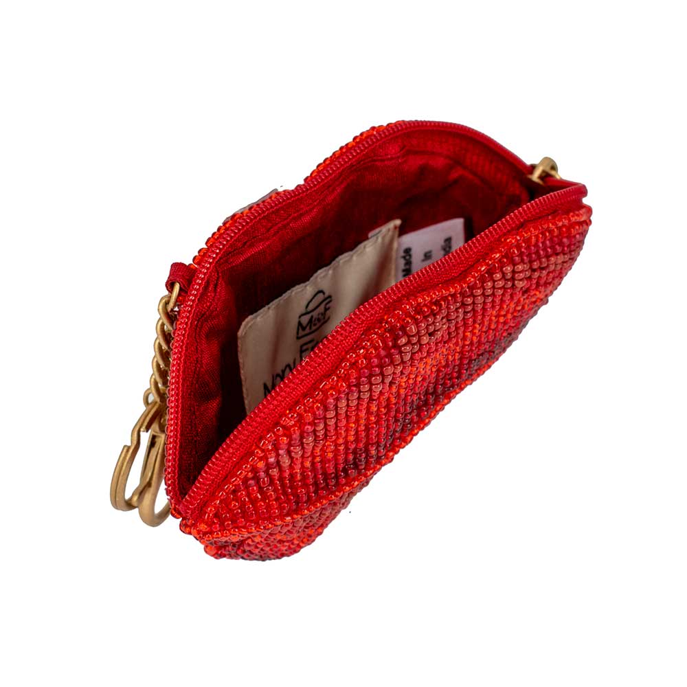 Mary Frances Accessories - XOXO Beaded Lips Coin Purse/Key Fob
