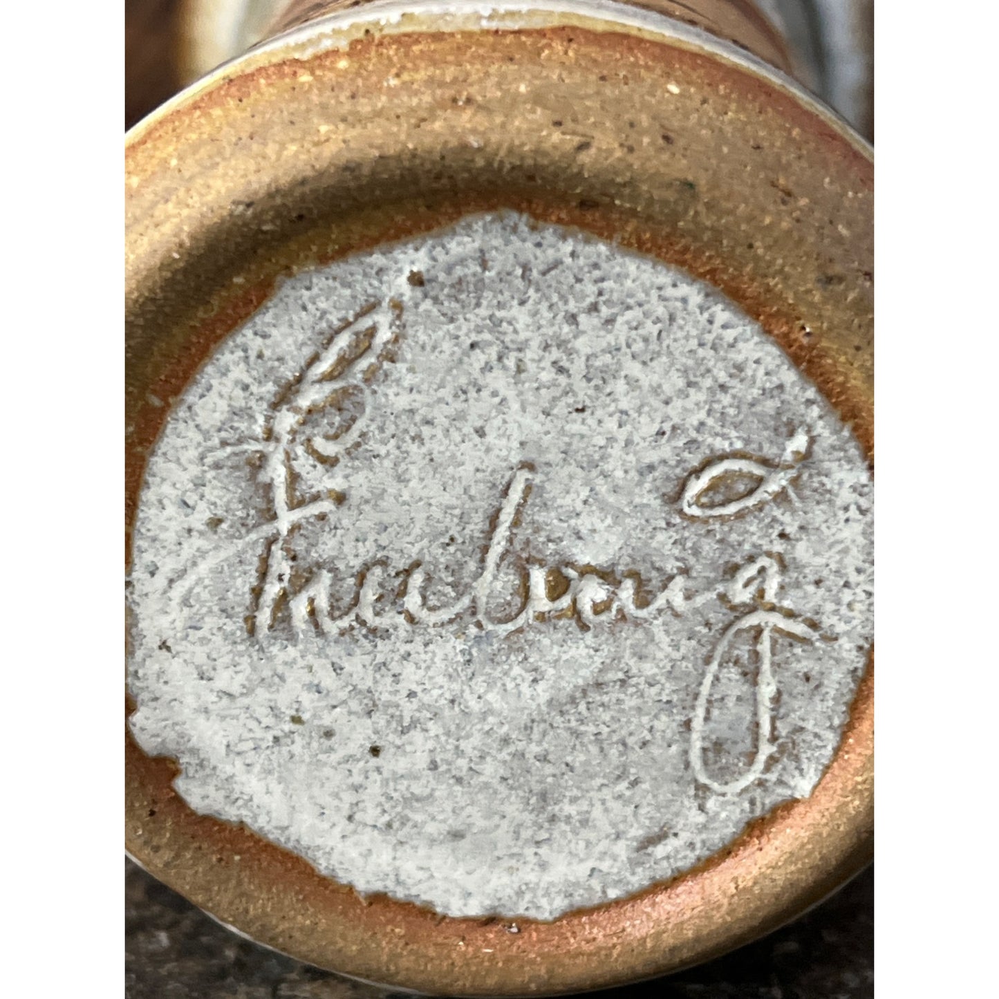 Handmade Studio Pottery Mug or Vase with Wheatgrass and the words Kindness
