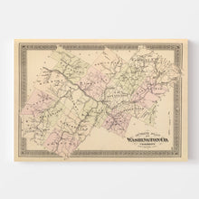 Load image into Gallery viewer, Vintage Map of Washington County, Vermont 1876
