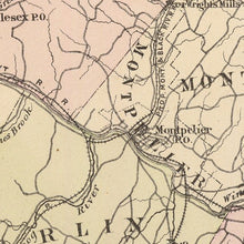 Load image into Gallery viewer, Vintage Map of Washington County, Vermont 1876
