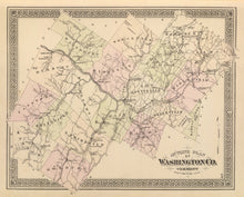 Load image into Gallery viewer, Vintage Map of Washington County, Vermont 1876
