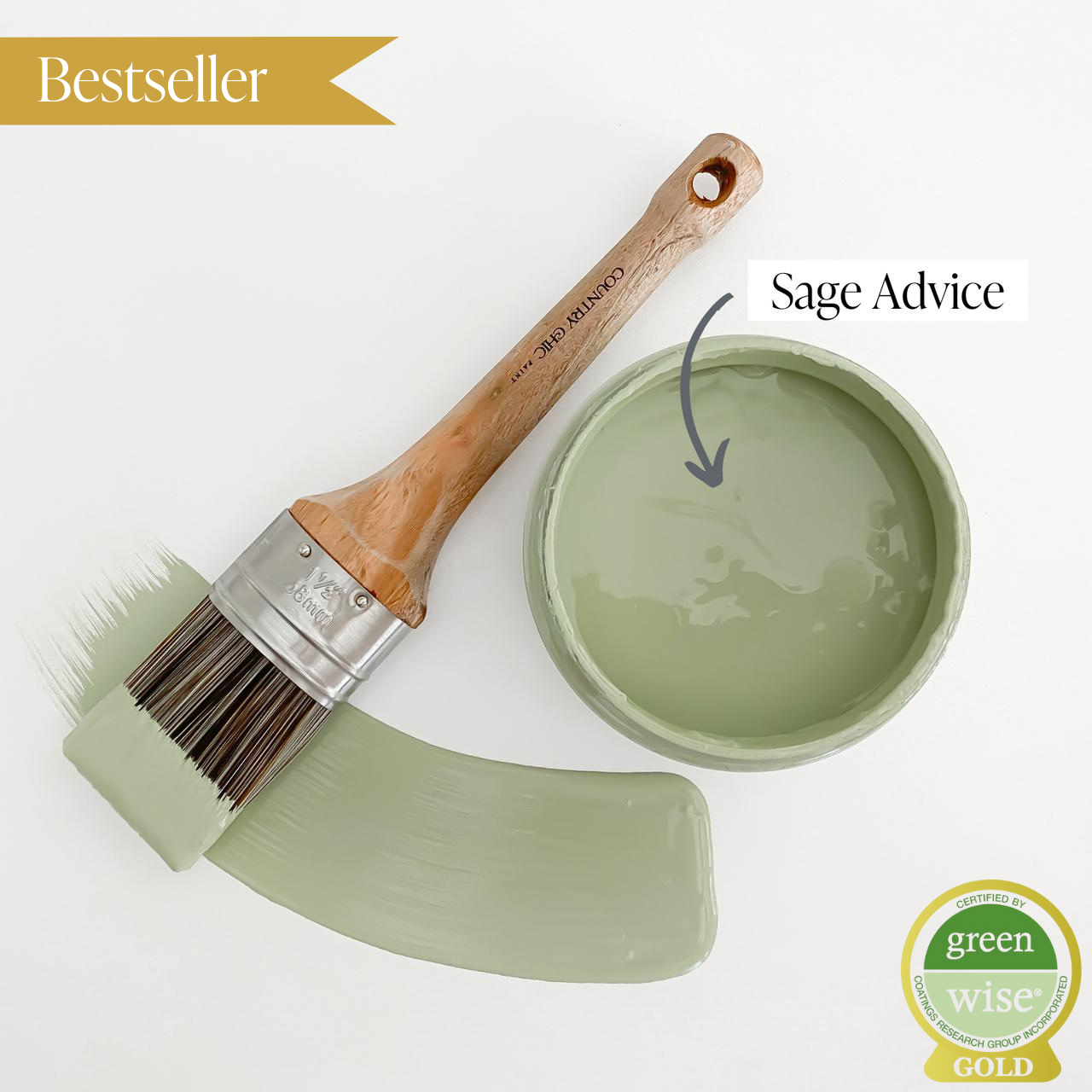 Country Chic Paint - Sage Advice - Chalk Style Paint for Furniture & Home Decor: Small project jar (4 oz)