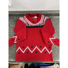 Load image into Gallery viewer, 1950’s Sportswear Revere Vereloft Cow neck Red, Black, and White Knit Sweater 100% Orlon Acrylic
