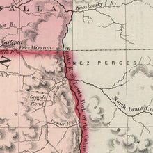 Load image into Gallery viewer, Vintage Map of Washington &amp; Oregon 1861
