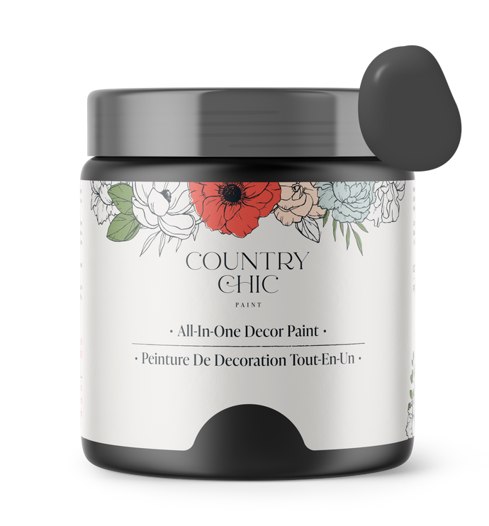 Country Chic Paint - Liquorice - Chalk Style Paint for Furniture & Home Decor: Small project jar (4 oz)