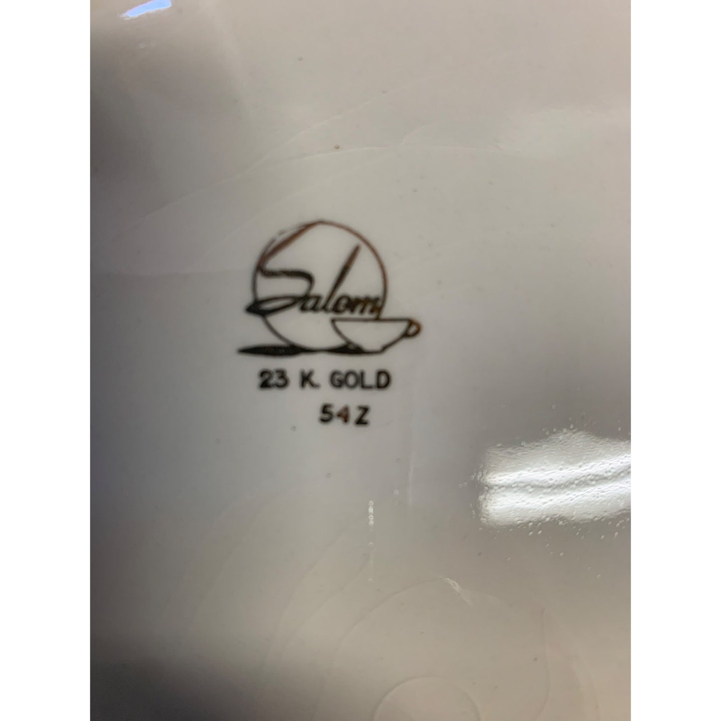 1895-1903 Gold Trim Porcelain Lunch Set of 4 Antique Automobiles