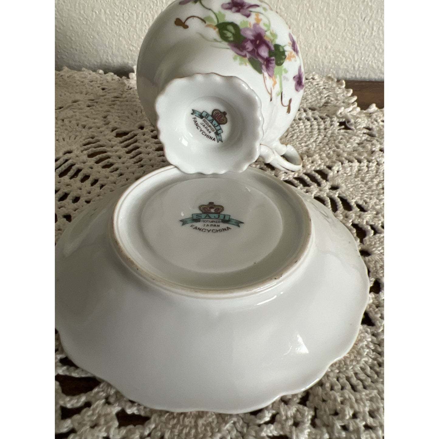 Dani Fancy China Teacup & Saucer Made in Occupied Japan