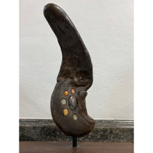 Load image into Gallery viewer, Vintage Driftwood Sculpure on Wooned Base and Stone Inlay
