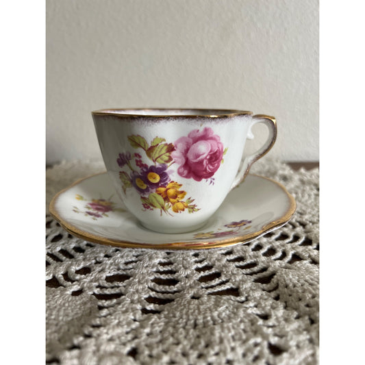 Taylor I Kent Bone China Teacup & Saucer Made in England #7199
