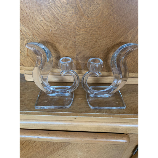 Vintage Martinsville Squirrel Candle Holders Set of 2