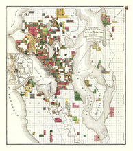 Load image into Gallery viewer, Vintage Map of Seattle, Washington 1890
