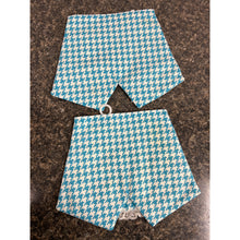 Load image into Gallery viewer, His and Hers Peek-A-Boo Blue and White Checkered Decorative Hot Pads
