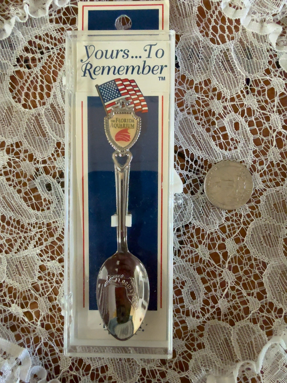 Vintage Florida Aquarium Souvenir Spoon in Original Package – Made in USA