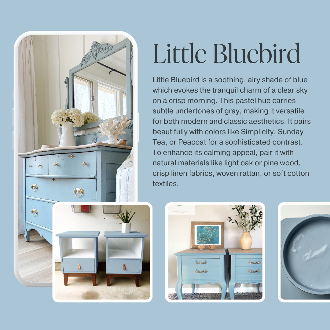 Country Chic Paint - Little Bluebird - Chalk Style Paint for Furniture & Decor