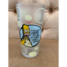 Load image into Gallery viewer, Homer Simpson &quot;Not Worth It&quot; Drinking Glass from Indonesia
