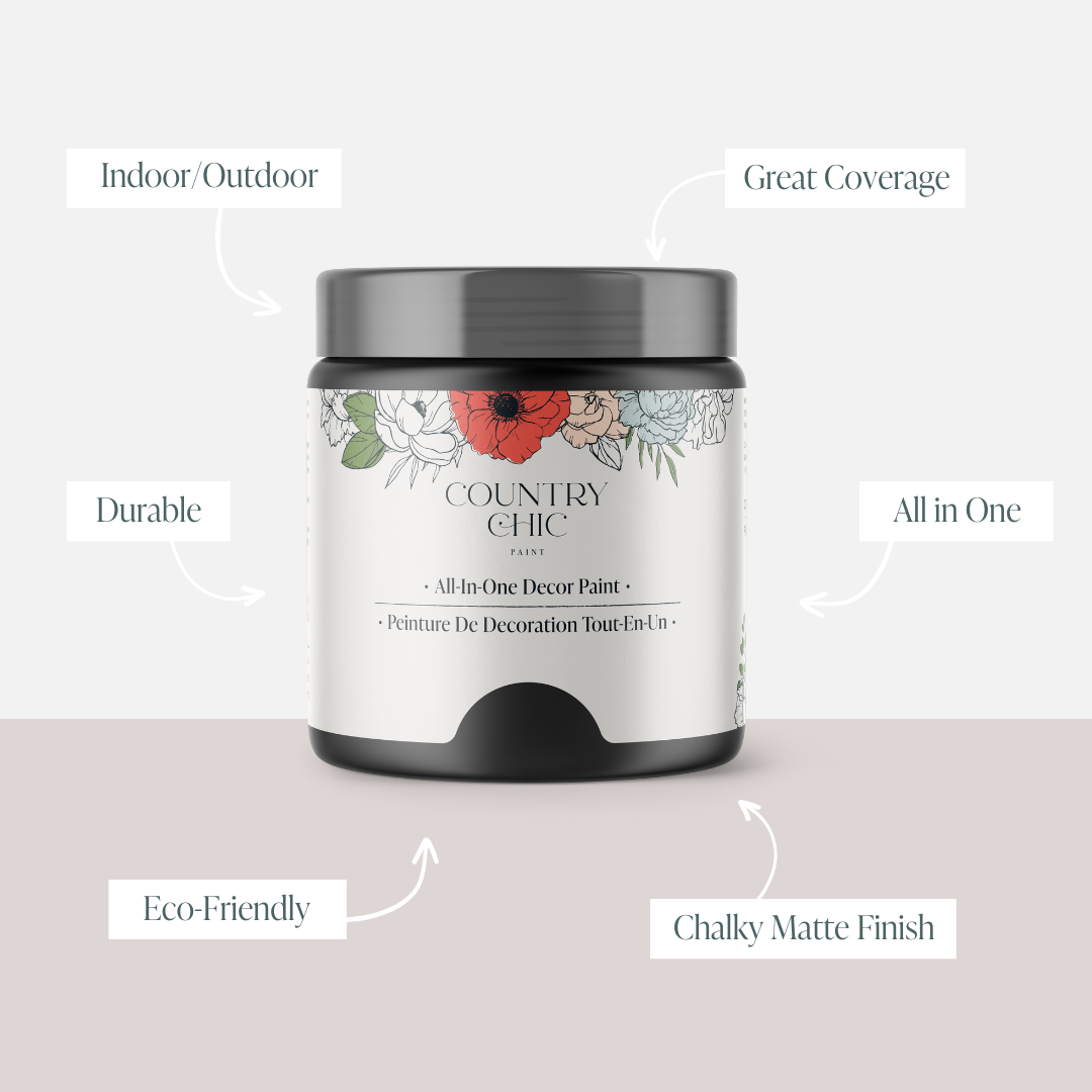 Country Chic Paint - Liquorice - Chalk Style Paint for Furniture & Home Decor: Small project jar (4 oz)