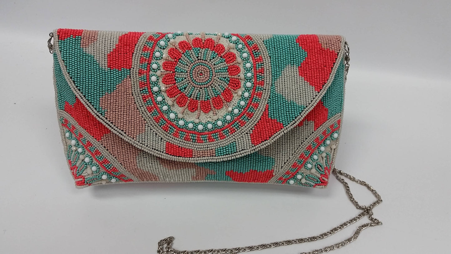 Ricki designs - BEADED CAMOFLAGE CLUTCH #1244841