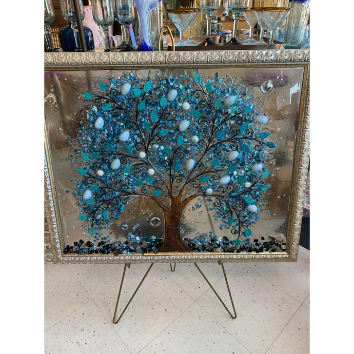 Blue Oak Tree Resin and Glass By Kimberly Bottemiller