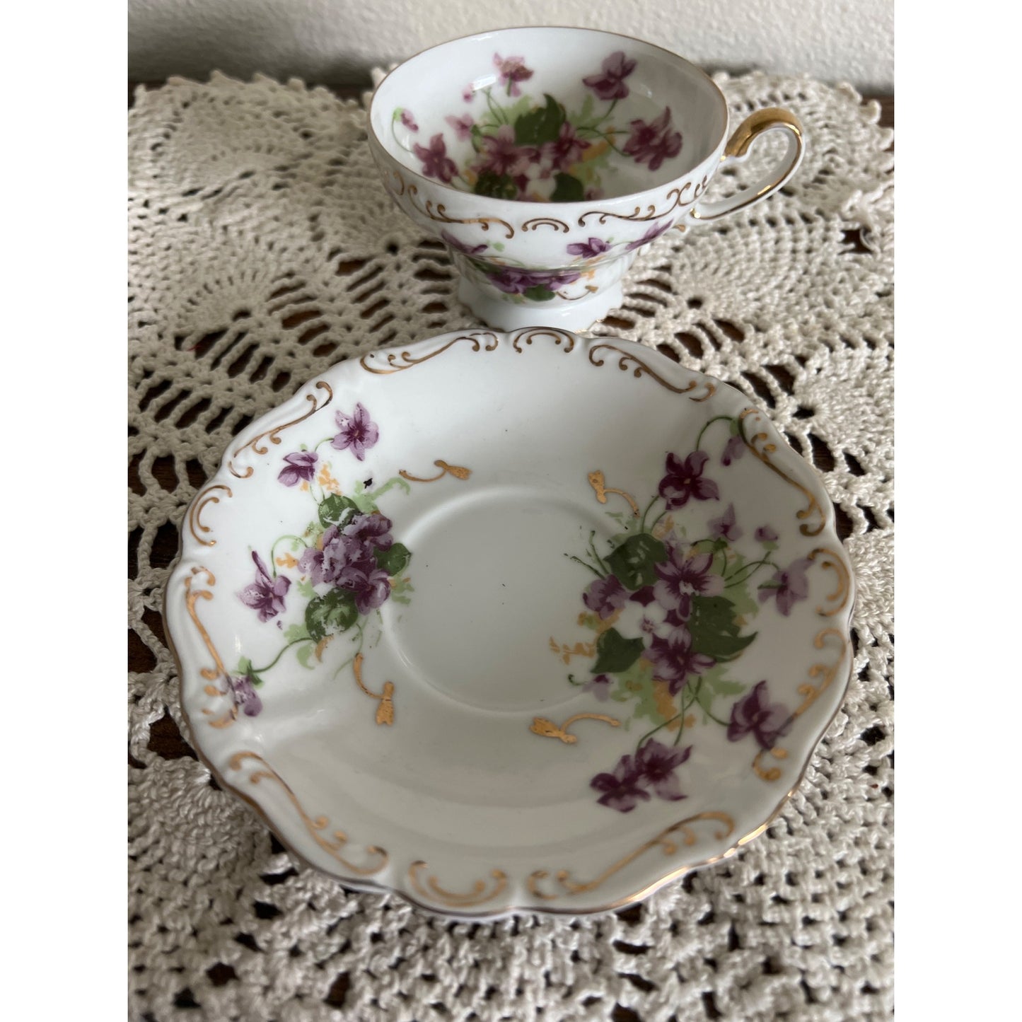 Dani Fancy China Teacup & Saucer Made in Occupied Japan