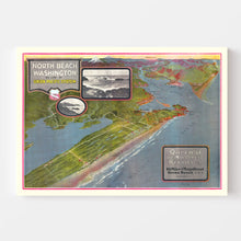 Load image into Gallery viewer, Vintage Map of North Beach Washington, 1918
