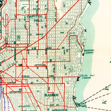 Load image into Gallery viewer, Vintage Map of Seattle, Washington 1911
