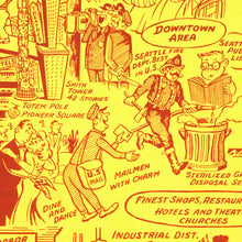 Load image into Gallery viewer, Vintage Map of Seattle, Washington 1950
