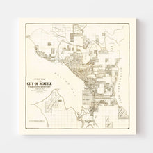Load image into Gallery viewer, Vintage Map of Seattle, Washington 1887
