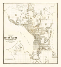 Load image into Gallery viewer, Vintage Map of Seattle, Washington 1887
