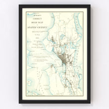 Load image into Gallery viewer, Vintage Map of Seattle, Washington 1894
